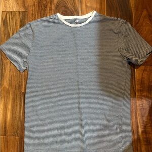 Men's Striped Black and White T-Shirt